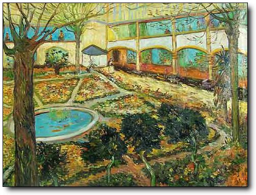 "The Courtyard in Arles" - Van Gogh